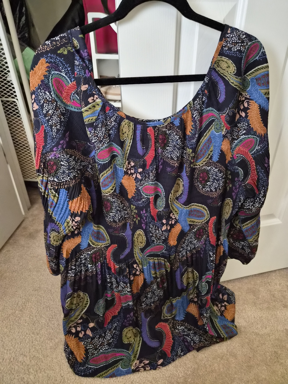 Avenue Paisley Scoop-Neck Tunic in Multi Colors